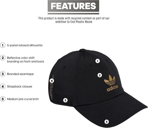 adidas Originals Men's Color Reflective Logo Relaxed Fit Adjustable Cap in Saudi Arabia