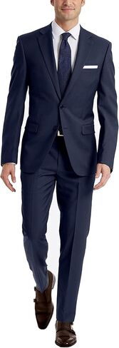 Calvin Klein Men's Slim Fit Suit Separates, Solid Medium Blue, 34W x 32L in Kuwait