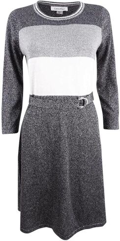 Calvin Klein Womens Metallic Special Occasion Sweaterdress in Kuwait