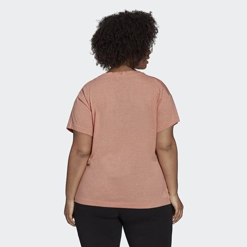 Adidas Women's Plus Size Sportswear Winners 2.0 T-Shirt, Ambient Blush Melange, 2X in Saudi Arabia