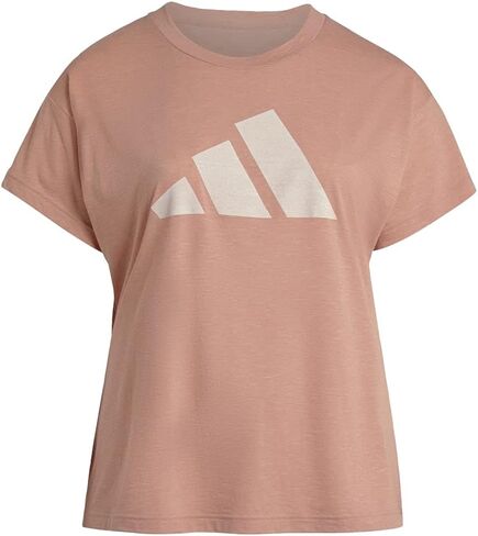 Adidas Women's Plus Size Sportswear Winners 2.0 T-Shirt, Ambient Blush Melange, 2X in Saudi Arabia