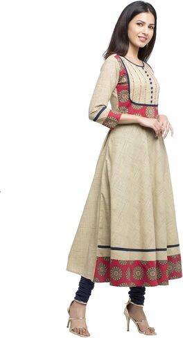 Yash Gallery Women's Indian Tunic Cotton Regular Anarkali kurta for Women in Saudi Arabia