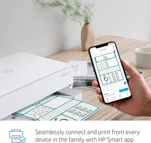 HP ENVY 6052 Wireless All-in-One Color Inkjet Printer, Mobile Print, Scan & Copy, Instant Ink Ready, 5SE18A (Renewed) in Saudi Arabia