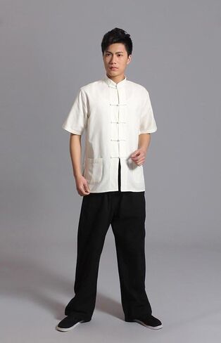 ZooBoo Tai Chi Clothing Wing Chun Kung Fu Clothes Short Sleeves Tang Shirt in Saudi Arabia