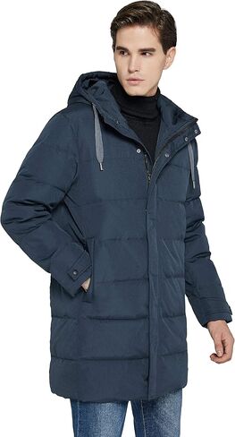 Orolay Men's Long Hooded Winter Down Jacket Warm Puffer Jacket in Saudi Arabia