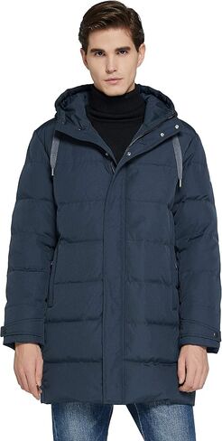 Orolay Men's Long Hooded Winter Down Jacket Warm Puffer Jacket in Saudi Arabia