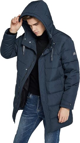 Orolay Men's Long Hooded Winter Down Jacket Warm Puffer Jacket in Saudi Arabia