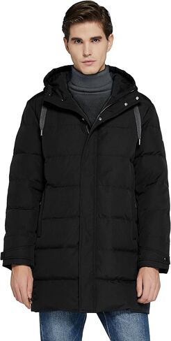 Orolay Men's Long Hooded Winter Down Jacket Warm Puffer Jacket in Saudi Arabia