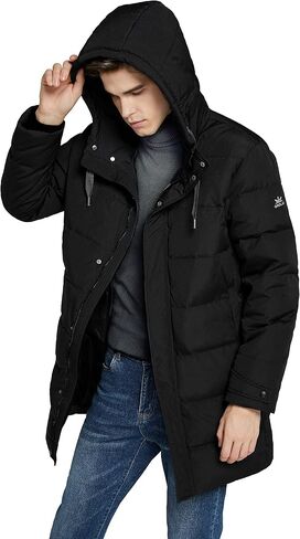 Orolay Men's Long Hooded Winter Down Jacket Warm Puffer Jacket in Saudi Arabia
