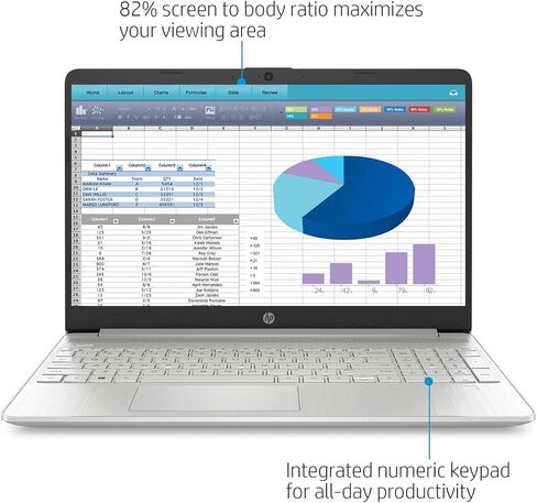 HP Business Laptop, 15.6" HD Touchscreen, Intel Core i3-1115G4 Processor (Up to 4.10 GHz), 8GB RAM, 256GB SSD, 11 Hr Battery Life, Micro-Edge, Anti-Glare Screen, Thin & Portable, Win 11 in Saudi Arabia