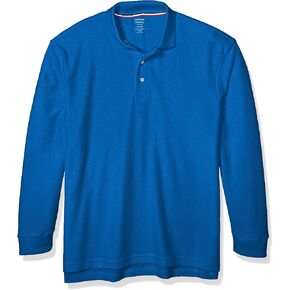 French Toast Boys' Big Long Sleeve Pique Polo Shirt in Kuwait