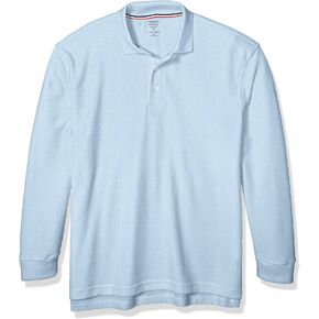 French Toast Boys' Big Long Sleeve Pique Polo Shirt