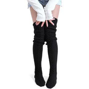 Pcavin Women's Thigh High Socks Over the Knee Cable Knit Boot Socks, Long Warm Fashion Leg Warmers Winter in Kuwait