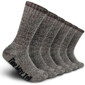 Time May Tell Mens Merino Wool Hiking Cushion Socks Pack (2/4 Pair,6-13 Size)