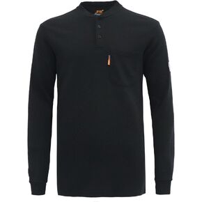 KONRECO FR Shirts for Men Flame Resistant/Fire Retardant CAT2 7oz Cotton Two Tone & Henley Shirt