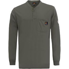 KONRECO FR Shirts for Summer Flame Resistant Shirt 5.5oz Light Weight&7oz CAT2 Henley Shirts