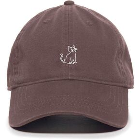 Cat Baseball Cap Embroidered Cotton Adjustable Dad Hat