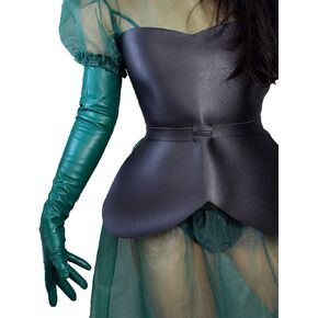 DooWay Women Long Leather Opera Gloves Evening Party Costume Faux Leather Cosplay Dress Accessories 24 inches