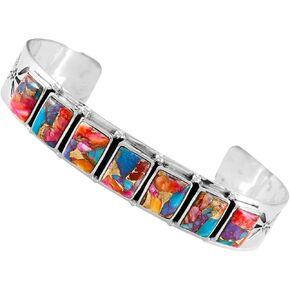 Turquoise Bracelet Sterling Silver 925 Genuine Turquoise Cuff Bracelet in Kuwait