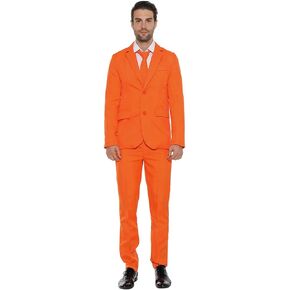 EraSpooky Mens Suits for Party Solid Color Leisure Suit Include Jacket Pants Tie