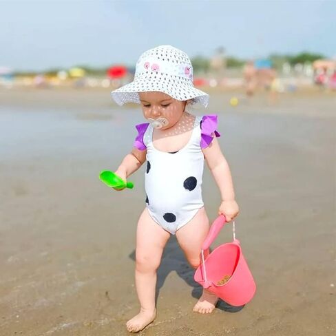 HAPPY NOCNOC Girls One Piece Swimsuit SPF 50+ Quick Dry Cute Swimwear Bathing Suit for Beach 18M-11 Years in Kuwait