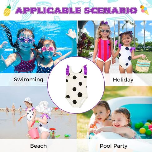 HAPPY NOCNOC Girls One Piece Swimsuit SPF 50+ Quick Dry Cute Swimwear Bathing Suit for Beach 18M-11 Years in Kuwait