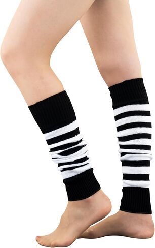 MySocks تدفئة الساق ناعمة جدًا وأنيقة للشتاء 80s وحفلات الرقص النيون الطويلة لتدفئة الساق للنساء والفتيات والسيدات in Kuwait