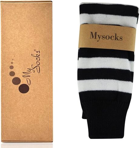 MySocks تدفئة الساق ناعمة جدًا وأنيقة للشتاء 80s وحفلات الرقص النيون الطويلة لتدفئة الساق للنساء والفتيات والسيدات in Kuwait