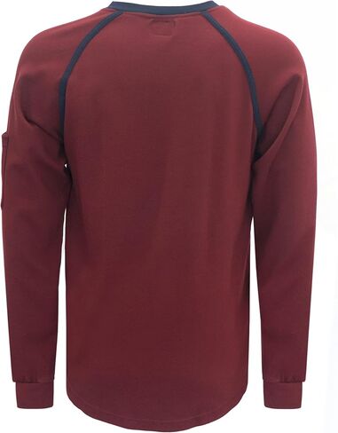 KONRECO FR Shirts for Men Long Sleeve 7oz Cotton Flame Resistant/Fire Retardant CAT2 Henley Shirt in Kuwait