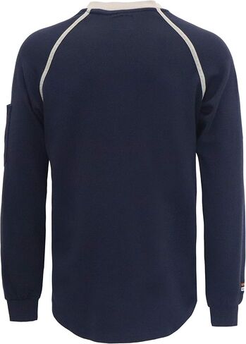 قمصان KONRECO FR للرجال بأكمام طويلة 7oz قطن مقاوم للهب/مقاوم للحريق CAT2 Henley Shirt in Kuwait