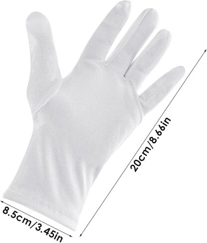 Short Satin Gloves Wrist Length Opera Gloves Women's Gown Gloves Wedding Bridal Gloves for Dinner Banquet Tea Party in Kuwait
