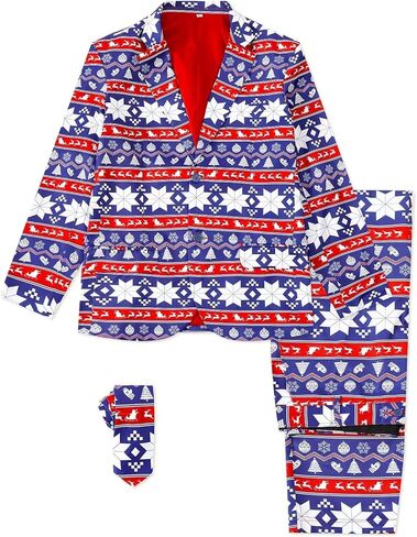 بدلات Fashonal للرجال مكونة من 3 قطع للحفلات الرسمية، وسترة وسروال وربطة عنق in Kuwait