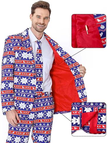 بدلات Fashonal للرجال مكونة من 3 قطع للحفلات الرسمية، وسترة وسروال وربطة عنق in Kuwait