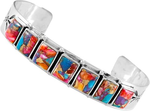 Turquoise Bracelet Sterling Silver 925 Genuine Turquoise Cuff Bracelet in Kuwait