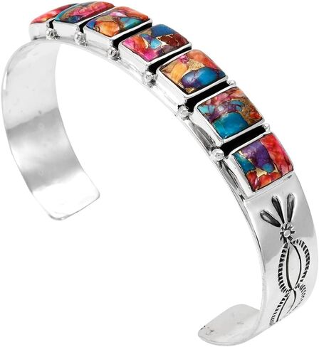 Turquoise Bracelet Sterling Silver 925 Genuine Turquoise Cuff Bracelet in Kuwait