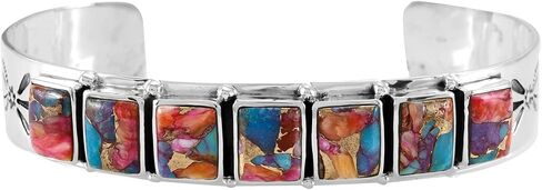 Turquoise Bracelet Sterling Silver 925 Genuine Turquoise Cuff Bracelet in Kuwait