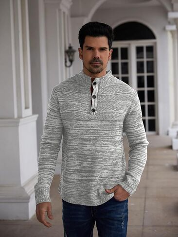 سترة رجالي من Aoysky ذات ياقة واقفة وزر حراري وسترة علوية من نسيج هينلي in Kuwait