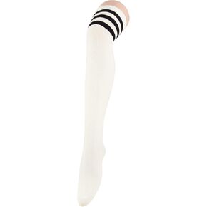 Komorebi Womens Over Knee High Striped Socks Cute Thigh High Socks Cosplay Tube Socks for Costume Halloween Party/Gothic