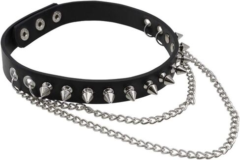 taffeta alley Leather Bracelet Studded Spike Rivet Cuff Unisex Spike Choker and Goth Bangle Set in Kuwait