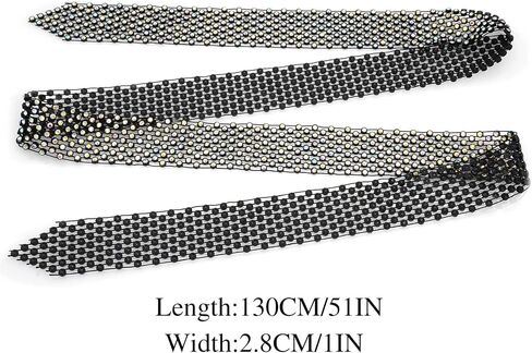 Glamorstar Rhinestone Neck Tie Gift for Women in Saudi Arabia