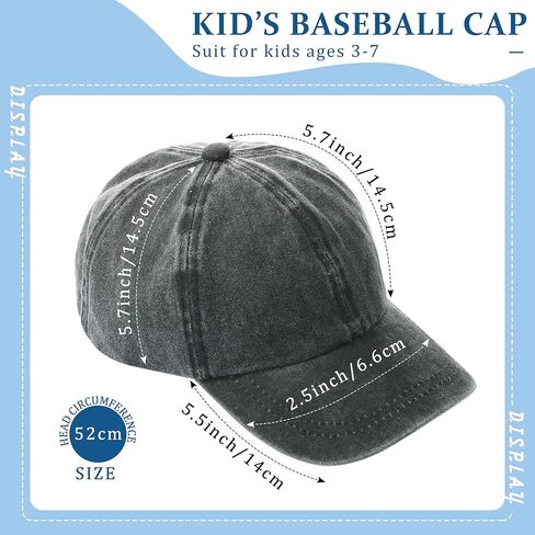 Kids Baseball Hats Distressed-Washed Toddler Plain Baseball Hats Adjustable Summer Trucker Hats for Boys Girls in Saudi Arabia