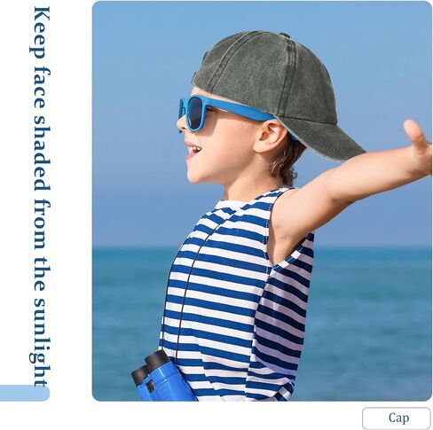 Kids Baseball Hats Distressed-Washed Toddler Plain Baseball Hats Adjustable Summer Trucker Hats for Boys Girls in Saudi Arabia