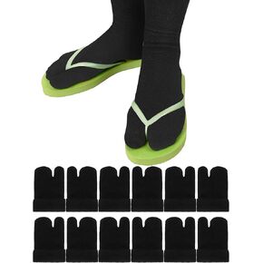 Geyoga 6 Pairs Flip Flop Socks Tabi Split Toe Socks Elastic Socks for Men Boys Women