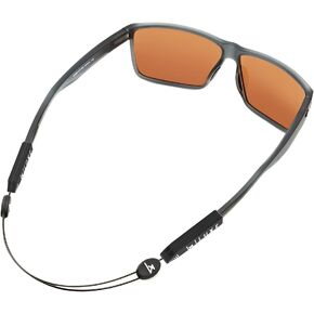 حزام كابل Luxe Performance قابل للتعديل بدون ذيل وحزام نظارات شمسية وحامل نظارات للنظارات الشمسية أو النظارات أو النظارات الطبية - 14 بوصة، حروف فاخرة باللون الأسود/الأبيض in Kuwait