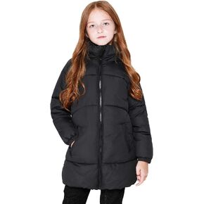 maoo garden Girls Winter Long Puffer Lightweight Coat Thick Padded Soft Fleece Jacket with Hood