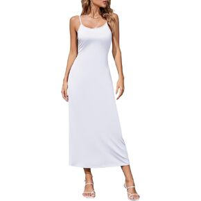 GloryStar Women Full Slip Under Dresses Sleeveless Adjustable Spaghetti Strap Cami Maxi Dress Nightgowns Sleepwear in Saudi Arabia