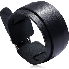 سوار Mgutillart Punk مشبك الحزام سوار معصم جلدي واسع in Kuwait