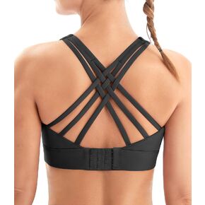 IUGA High Impact Sports Bras for Women High Support Large Bust Womens Sports Bras Strappy Padded Sports Bra Crisscross Back in Kuwait