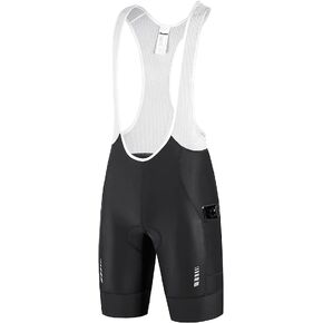 Przewalski Men's Cycling Bike Bib Shorts with Phone Pockets,4D Padded Breathable Biking Bicycle Bib Tights …