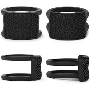 2PCS Ring Protectors for Working Out - Wedding Band and Engagement Ring Cover for Gym - Silicone Ring Guard - Rubber Ring Protector by RINFIT - Set of two: 4mm and 9mm in Saudi Arabia